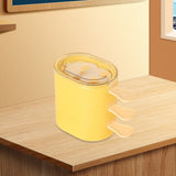 Maxbell 3Pcs Ice Lolly Stick Moulds Stackable Ice Pop Moulds for Home Dessert Family Yellow