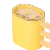 Maxbell 3Pcs Ice Lolly Stick Moulds Stackable Ice Pop Moulds for Home Dessert Family Yellow