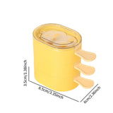 Maxbell 3Pcs Ice Lolly Stick Moulds Stackable Ice Pop Moulds for Home Dessert Family Yellow