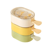 Maxbell 3Pcs Ice Lolly Stick Moulds Stackable Ice Pop Moulds for Home Dessert Family Mixed Colors
