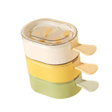 Maxbell 3Pcs Ice Lolly Stick Moulds Stackable Ice Pop Moulds for Home Dessert Family Mixed Colors
