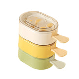 Maxbell 3Pcs Ice Lolly Stick Moulds Stackable Ice Pop Moulds for Home Dessert Family Mixed Colors