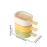 Maxbell 3Pcs Ice Lolly Stick Moulds Stackable Ice Pop Moulds for Home Dessert Family Mixed Colors