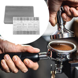 Maxbell Coffee Reference Card Coffee Ground Measuring Ruler for Home Coffee Shop Bar