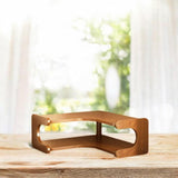 Maxbell Desktop Corner Organizer Shelf Wood Shelf for Apartment Hotel Dressing Table 35x35x13cm
