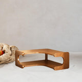 Maxbell Desktop Corner Organizer Shelf Wood Shelf for Apartment Hotel Dressing Table 35x35x13cm