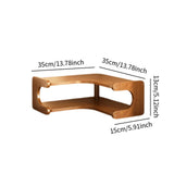 Maxbell Desktop Corner Organizer Shelf Wood Shelf for Apartment Hotel Dressing Table 35x35x13cm