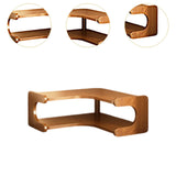 Maxbell Desktop Corner Organizer Shelf Wood Shelf for Apartment Hotel Dressing Table 35x35x13cm