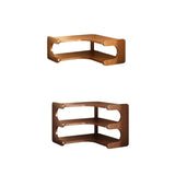 Maxbell Desktop Corner Organizer Shelf Wood Shelf for Apartment Hotel Dressing Table 35x35x13cm