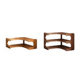 Maxbell Desktop Corner Organizer Shelf Wood Shelf for Apartment Hotel Dressing Table 35x35x13cm