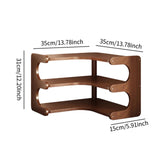 Maxbell Desktop Corner Organizer Shelf Wood Shelf for Apartment Hotel Dressing Table 35x35x31cm