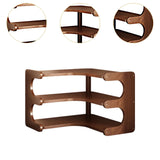 Maxbell Desktop Corner Organizer Shelf Wood Shelf for Apartment Hotel Dressing Table 35x35x31cm