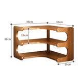 Maxbell Desktop Corner Organizer Shelf Wood Shelf for Apartment Hotel Dressing Table 35x35x31cm