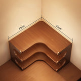 Maxbell Desktop Corner Organizer Shelf Wood Shelf for Apartment Hotel Dressing Table 35x35x31cm