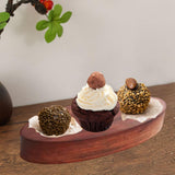 Maxbell Wood Serving Tray Oval Shape Dessert Snack Plate for Festival Kitchen Cheese