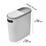 Maxbell Kitchen Wastebasket Simple Slim Narrow Garbage Can for Bedroom Entryway Home
