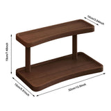 Maxbell Wooden Riser Display Shelf Organizer 2 Layers for Dorm Room Bathroom Bedroom 32x15x19cm