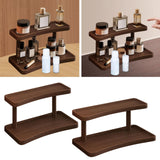 Maxbell Wooden Riser Display Shelf Organizer 2 Layers for Dorm Room Bathroom Bedroom 32x15x19cm