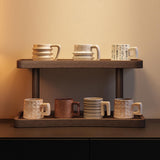 Maxbell Wooden Riser Display Shelf Organizer 2 Layers for Dorm Room Bathroom Bedroom 32x15x19cm
