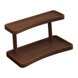 Maxbell Wooden Riser Display Shelf Organizer 2 Layers for Dorm Room Bathroom Bedroom 32x15x19cm