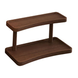 Maxbell Wooden Riser Display Shelf Organizer 2 Layers for Dorm Room Bathroom Bedroom 32x15x19cm