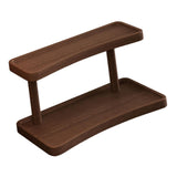 Maxbell Wooden Riser Display Shelf Organizer 2 Layers for Dorm Room Bathroom Bedroom 32x15x19cm