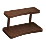 Maxbell Wooden Riser Display Shelf Organizer 2 Layers for Dorm Room Bathroom Bedroom 32x15x19cm
