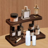 Maxbell Wooden Riser Display Shelf Organizer 2 Layers for Dorm Room Bathroom Bedroom 32x15x19cm