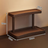 Maxbell Wooden Riser Display Shelf Organizer 2 Layers for Dorm Room Bathroom Bedroom 32x15x19cm