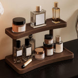 Maxbell Wooden Riser Display Shelf Organizer 2 Layers for Dorm Room Bathroom Bedroom 32x15x19cm