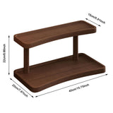 Maxbell Wooden Riser Display Shelf Organizer 2 Layers for Dorm Room Bathroom Bedroom 40x20x22cm