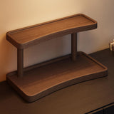 Maxbell Wooden Riser Display Shelf Organizer 2 Layers for Dorm Room Bathroom Bedroom 40x20x22cm