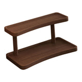 Maxbell Wooden Riser Display Shelf Organizer 2 Layers for Dorm Room Bathroom Bedroom 40x20x22cm