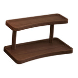 Maxbell Wooden Riser Display Shelf Organizer 2 Layers for Dorm Room Bathroom Bedroom 40x20x22cm