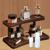 Maxbell Wooden Riser Display Shelf Organizer 2 Layers for Dorm Room Bathroom Bedroom 40x20x22cm