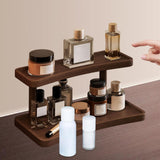 Maxbell Wooden Riser Display Shelf Organizer 2 Layers for Dorm Room Bathroom Bedroom 40x20x22cm