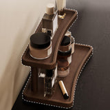 Maxbell Wooden Riser Display Shelf Organizer 2 Layers for Dorm Room Bathroom Bedroom 40x20x22cm