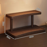 Maxbell Wooden Riser Display Shelf Organizer 2 Layers for Dorm Room Bathroom Bedroom 40x20x22cm