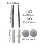 Maxbell Bathrooms Fitting Kit Screw Bolts Professional Fixtures Universal Wall Mount 0.8cmx11cm