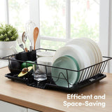 Maxbell Sink Drainer Rack Sink Stable Chopstick Spoon Fork Storage Dish Rack Drainer Black