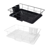 Maxbell Sink Drainer Rack Sink Stable Chopstick Spoon Fork Storage Dish Rack Drainer Black