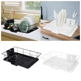 Maxbell Sink Drainer Rack Sink Stable Chopstick Spoon Fork Storage Dish Rack Drainer Black