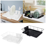 Maxbell Sink Drainer Rack Sink Stable Chopstick Spoon Fork Storage Dish Rack Drainer Black