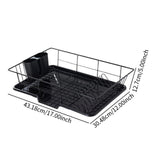 Maxbell Sink Drainer Rack Sink Stable Chopstick Spoon Fork Storage Dish Rack Drainer Black