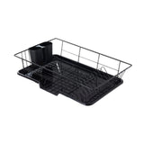 Maxbell Sink Drainer Rack Sink Stable Chopstick Spoon Fork Storage Dish Rack Drainer Black