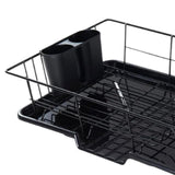 Maxbell Sink Drainer Rack Sink Stable Chopstick Spoon Fork Storage Dish Rack Drainer Black