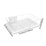 Maxbell Sink Drainer Rack Sink Stable Chopstick Spoon Fork Storage Dish Rack Drainer White