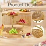 Maxbell Fruit Basket 3 Tiered Imitation Rattan Lightweight Versatile Stand Organizer