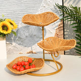 Maxbell Fruit Basket 3 Tiered Imitation Rattan Lightweight Versatile Stand Organizer