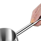 Maxbell Hot Oil Pan Easy to Clean Multiuse Long Handle for Home Travel Making Sauces 300ML